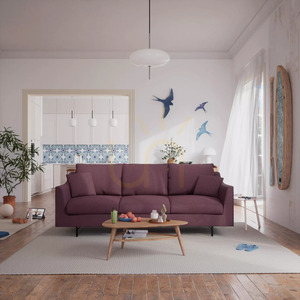 ALFAMA tresitssoffa – Burgundy City Sofa small 1