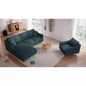 ALFAMA hörnsoffa med 4 sittplatser – mörkblå, City Sofa small 5