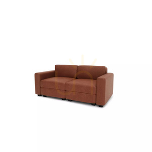 GRACIA modulär tvåsitssoffa – terrakottafärg från City Sofa small 3