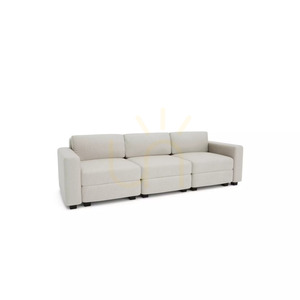 GRACIA modulär 3-sitssoffa – krämbeige City-soffa small 2