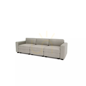 GRACIA modulär 3-sitssoffa – beige och grå City-soffa small 3