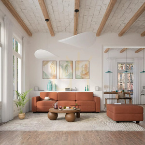 GRACIA modulär 3-sitssoffa – terrakottafärg från City Sofa small 1