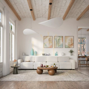 GRACIA modulär 4-sitssoffa – krämbeige City-soffa small 1