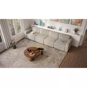 GRACIA modulär 4-sitssoffa – beige och grå City-soffa small 5