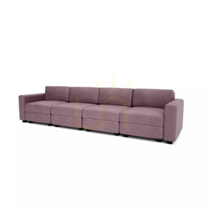 GRACIA modulär 4-sitssoffa – dämpad rosa från City Sofa small 3