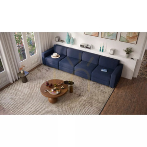 GRACIA modulär 4-sitssoffa – Mörkblå City-soffa small 5