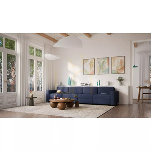 GRACIA modulär 4-sitssoffa – Mörkblå City-soffa small 6