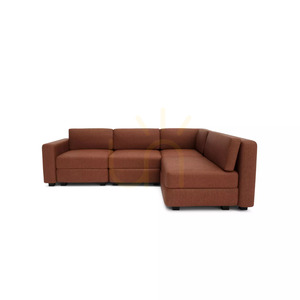 GRACIA 4-sitsig hörnsoffa i moduluppbyggnad – terrakottafärg från City Sofa small 0