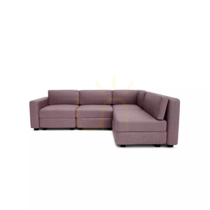 GRACIA 4-sitsig hörnsoffa i moduluppbyggnad – Dämpad rosa, City Sofa small 0