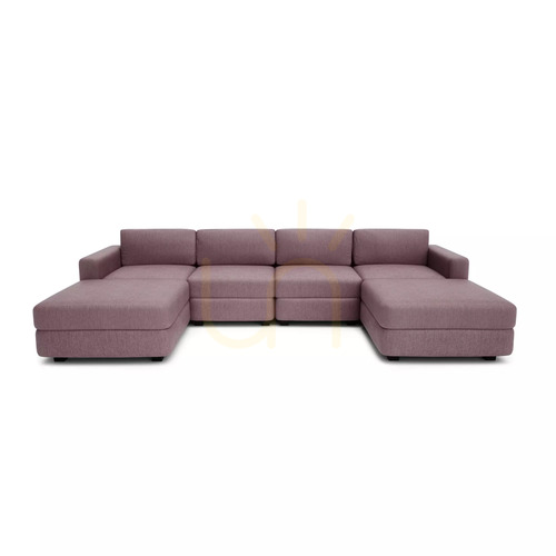 Kontrollera GRACIA modulsoffa – U-formad, 180 x 320 x 180 cm – dämpad rosa, City Sofa