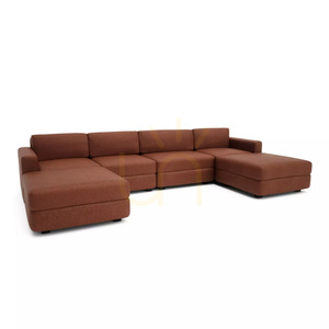 GRACIA modulsoffa – U-formad, 180 x 340 x 180 cm – terrakottafärgad från City Sofa small 2