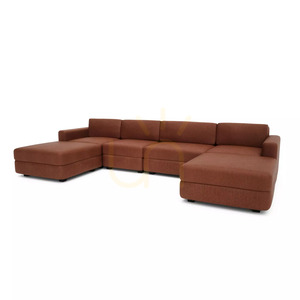 GRACIA modulsoffa – U-formad, 180 x 340 x 180 cm – terrakottafärgad från City Sofa small 3