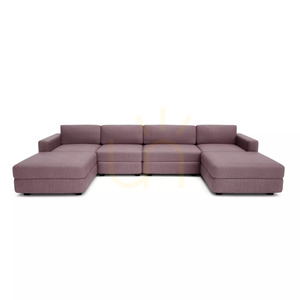 GRACIA modulsoffa – U-formad, 180 x 340 x 180 cm – dämpad rosa, City Sofa small 0