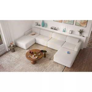 GRACIA modulsoffa – U-formad, 180 x 360 x 180 cm – krämbeige City Sofa small 5