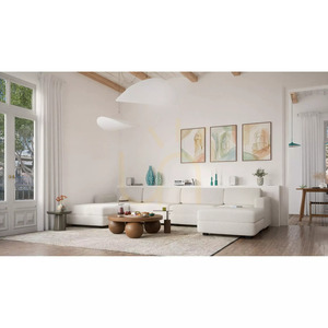 GRACIA modulsoffa – U-formad, 180 x 360 x 180 cm – krämbeige City Sofa small 6