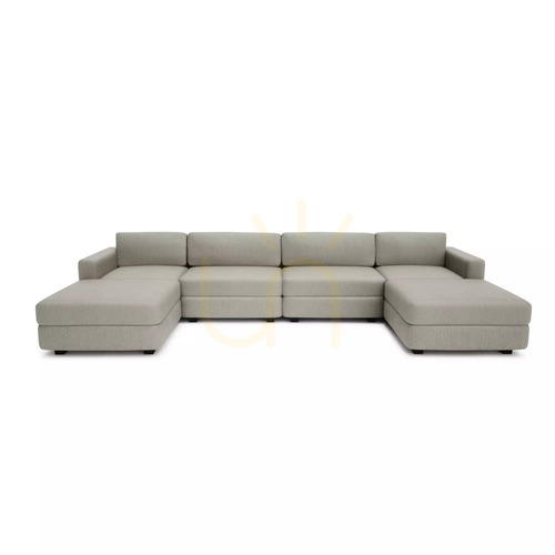 Kontrollera GRACIA modulsoffa – U-formad, 180 x 360 x 180 cm – beige-grå City-soffa