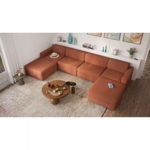 GRACIA modulsoffa – U-formad, 180 x 360 x 180 cm – terrakottafärgad från City Sofa small 5