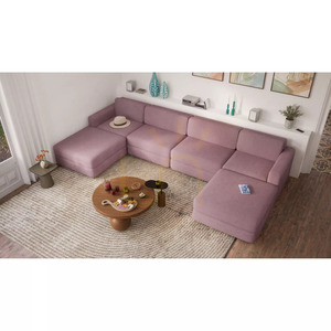GRACIA modulsoffa – U-formad, 180 x 360 x 180 cm – dämpad rosa, City Sofa small 5