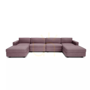GRACIA modulsoffa – U-formad, 180 x 360 x 180 cm – dämpad rosa, City Sofa small 0