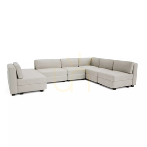 GRACIA modulsoffa – U-formad, 160 x 340 x 230 cm – krämbeige City-soffa small 2