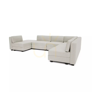GRACIA modulsoffa – U-formad, 160 x 340 x 230 cm – krämbeige City-soffa small 3