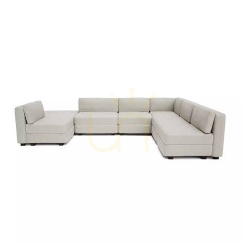 Kontrollera GRACIA modulsoffa – U-formad, 160 x 340 x 230 cm – krämbeige City-soffa