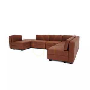 GRACIA modulsoffa – U-formad, 160 x 340 x 230 cm – terrakottafärgad från City Sofa small 3