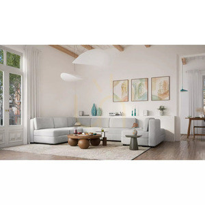 GRACIA modulsoffa – U-formad, 160 x 340 x 230 cm – City Sofa Gray small 6