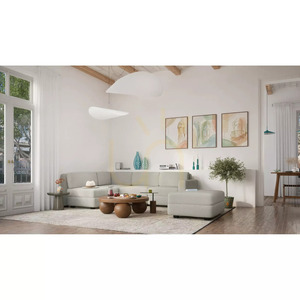 GRACIA modulsoffa – Ändmodul – Beige-grå City-soffa small 6