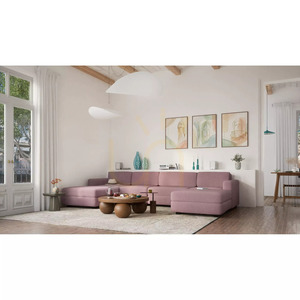 GRACIA modulsoffa – ändmodul – dämpad rosa färg från City Sofa small 10