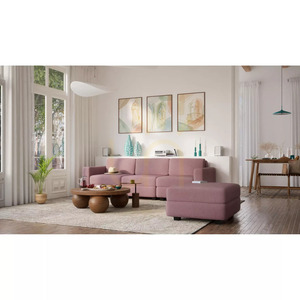 GRACIA modulsoffa – ändmodul – dämpad rosa färg från City Sofa small 12