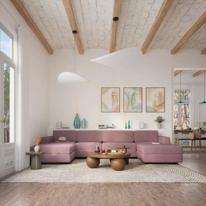 GRACIA modulsoffa – ändmodul – dämpad rosa färg från City Sofa small 8