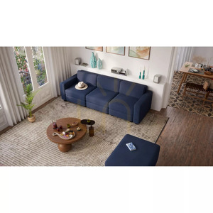 GRACIA modulsoffa – Ändmodul – Mörkblå City-soffa small 12