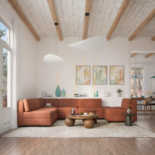 Kontrollera GRACIA modulsoffa – Enkelmodul – Terrakottafärg från City Sofa