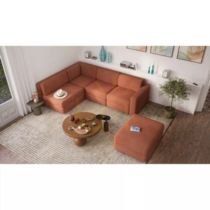 GRACIA modulsoffa – Stor enkelmodul – Terrakottafärg från City Sofa small 6
