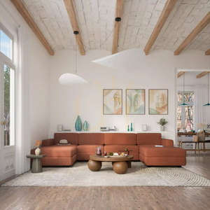 GRACIA modulsoffa – Stor enkelmodul – Terrakottafärg från City Sofa small 8