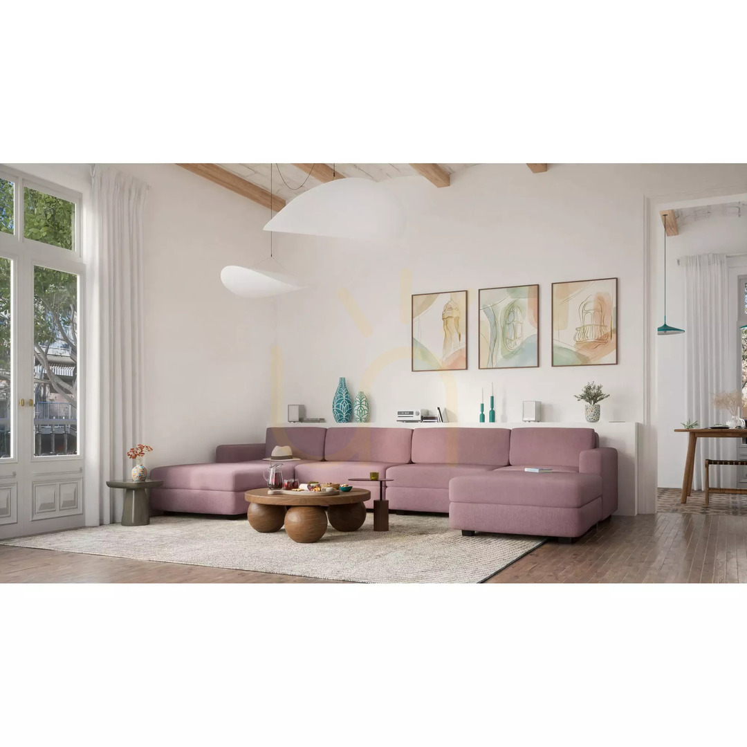 Förhandsvisning GRACIA modulsoffa – Stor enskild modul – Dämpad rosa färg från City Sofa GRACIA modulsoffa – Stor enskild modul – Dämpad rosa färg från City Sofa