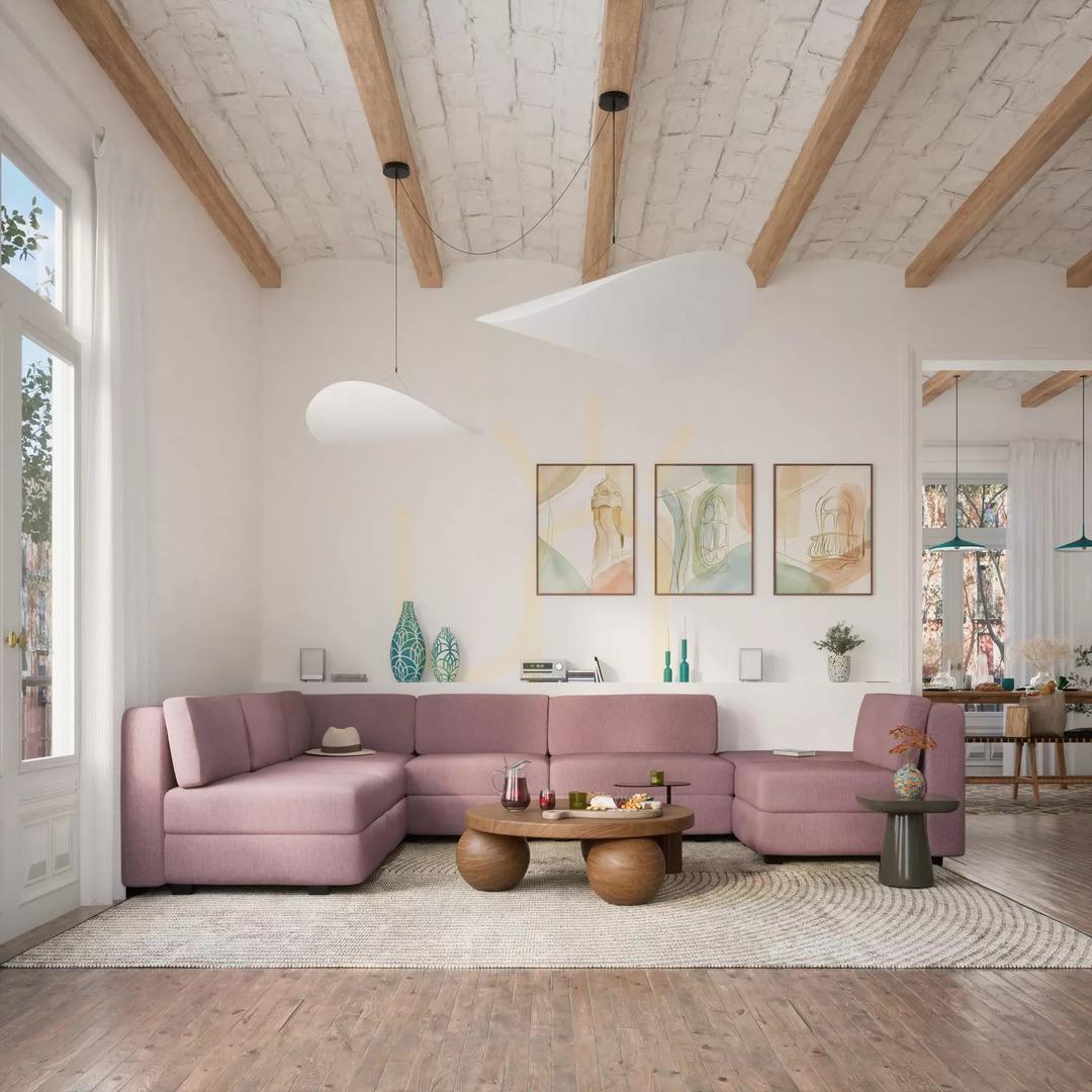 Display GRACIA modulsoffa – Stor enskild modul – Dämpad rosa färg från City Sofa GRACIA modulsoffa – Stor enskild modul – Dämpad rosa färg från City Sofa