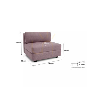 GRACIA modulsoffa – Stor enskild modul – Dämpad rosa färg från City Sofa 4 GRACIA modulsoffa – Stor enskild modul – Dämpad rosa färg från City Sofa small 4