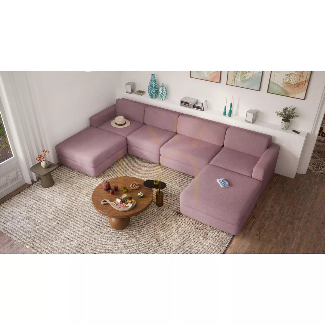 Visa GRACIA modulsoffa – Stor enskild modul – Dämpad rosa färg från City Sofa GRACIA modulsoffa – Stor enskild modul – Dämpad rosa färg från City Sofa