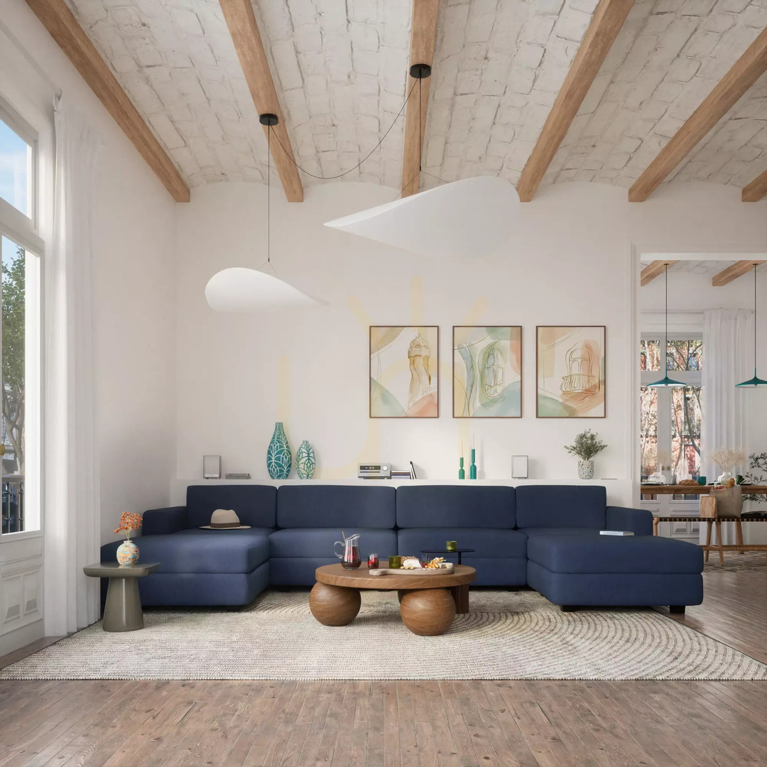 Utsikt GRACIA modulsoffa – Stor enskild modul – Mörkblå City-soffa GRACIA modulsoffa – Stor enskild modul – Mörkblå City-soffa
