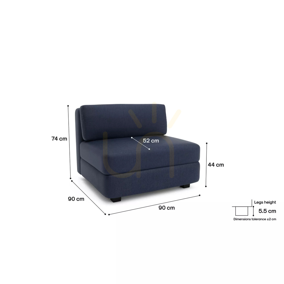 Visa GRACIA modulsoffa – Stor enskild modul – Mörkblå City-soffa GRACIA modulsoffa – Stor enskild modul – Mörkblå City-soffa