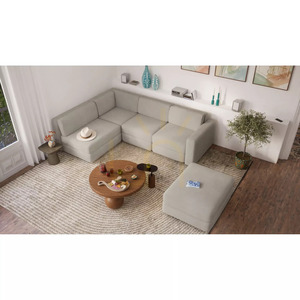 GRACIA modulsoffa – hörnmodul – beige-grå City-soffa small 5
