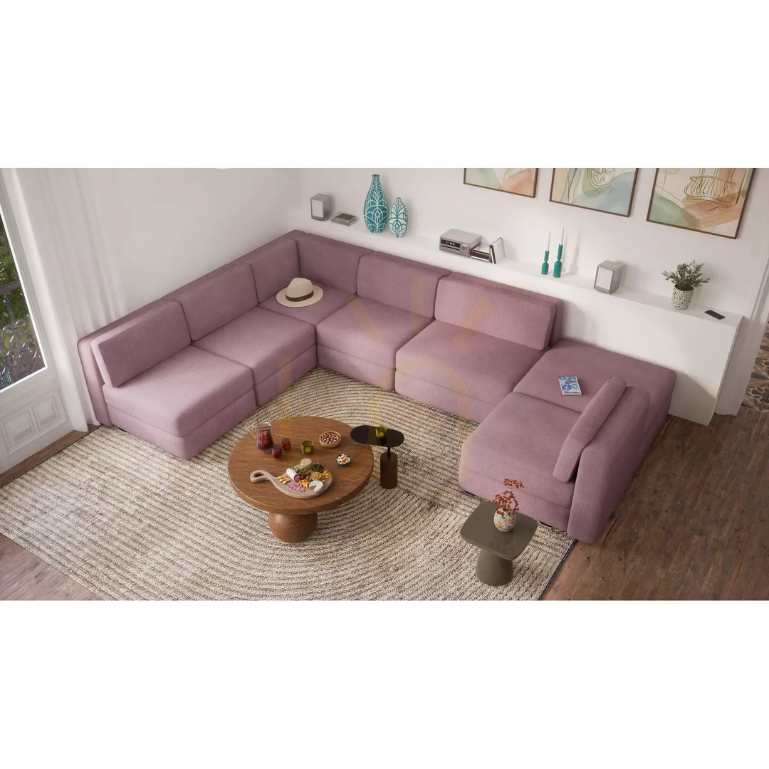 Display GRACIA modulsoffa – hörnmodul – dämpad rosa färg från City Sofa GRACIA modulsoffa – hörnmodul – dämpad rosa färg från City Sofa