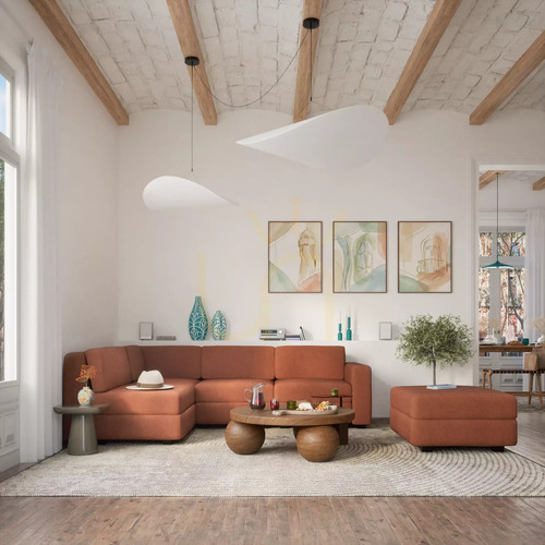 Kontrollera GRACIA modulsoffa – ottomanmodul – terrakottafärg från City Sofa