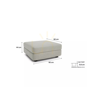 GRACIA modulsoffa – Stor ottomanmodul – Beige och grå City-soffa small 4