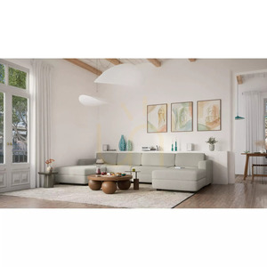 GRACIA modulsoffa – Stor ottomanmodul – Beige och grå City-soffa small 7