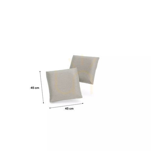 Kontrollera GRACIA-kuddar 45 x 45 cm – 2-pack – Beige och grå City-soffa