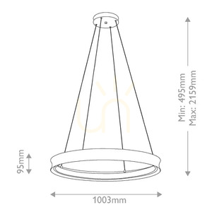 Larousse 100⌀ LED-pendellampa – svart, mässing – KICHLER small 6