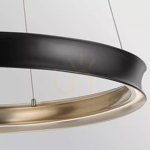 Larousse 100⌀ LED-pendellampa – svart, mässing – KICHLER small 4